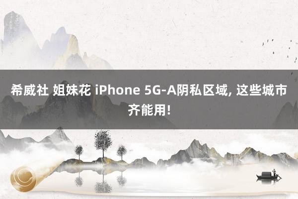 希威社 姐妹花 iPhone 5G-A阴私区域， 这些城市齐能用!